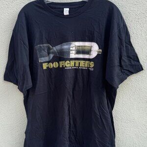 Vintage Foo Fighters Europe Tour 2008 Rock Band Black Men’s T-Shirt Tultex XL